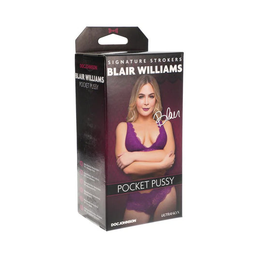 Signature Strokers - Blair Williams - Ultraskyn Pocket Pussy Vanilla Doc Johnson Toys - Masturbators