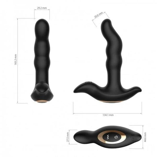 T-Bone Tushy Pleasure Black Prostate Massager Hott Products Toys - Anal Toys