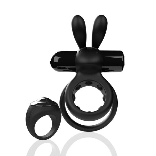 Screaming O Remote Controlled Ohare Vibrating Ring-Black THE SCREAMING O"" Toys - Cockrings