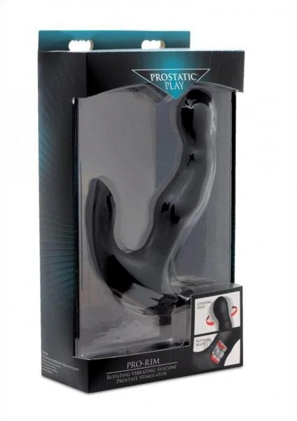 Pro Rim Rotating Vibrating Silicone Prostate Stimulator Prostatic Play Toys - Anal Toys