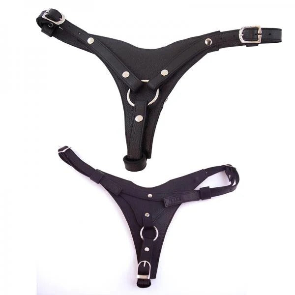 Rouge Female Dildo Harness Black Rouge Toys - Fetish