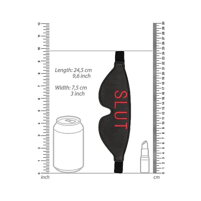 Ouch! Blindfold - SLUT - Black Shots America Toys - Fetish