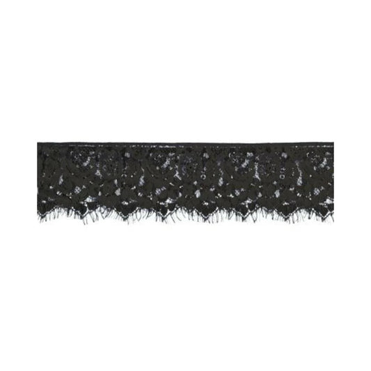 Ouch! Black & White Lace Mask With Elastic Straps Blindfold Black Shots America Novelties - Mask