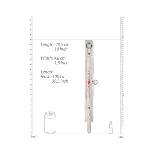 Ouch Collar With Leash Nurse Theme White Shots America Toys - Fetish