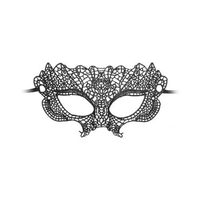 Ouch! Black & White Lace Eye Mask Princess Black Ouch Adult - Novelties