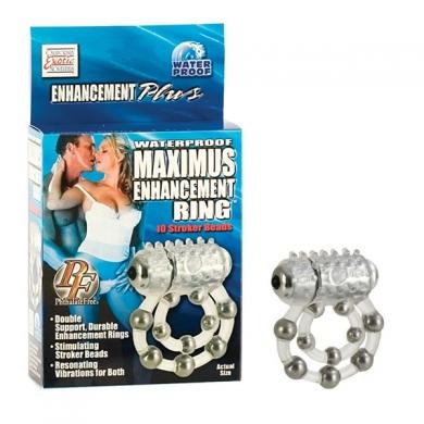 Maximus Enhancement Ring 10 Stoker Beads Rechargeable CalExotics - California Exotic Novelties Toys - Cockrings