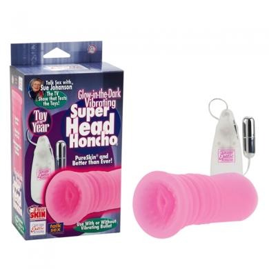 Sue Johanson Glow In The Dark Vibrating Super Head Honcho Pink Sue Johanson Toys - Masturbators