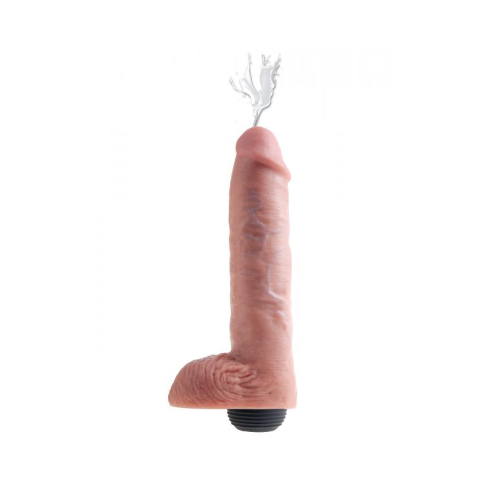 King Cock 11 inches Squirting Dildo Beige Default Title Pipedream Products Toys - Dildos