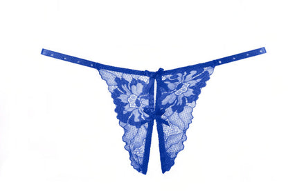 Allure Madelyn Lace Open Cup Babydoll & Open Panty Blue O/s Allure Lingerie Women - Lingerie - Sets