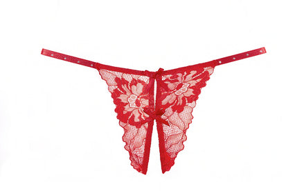 Allure Madelyn Lace Open Cup Babydoll & Open Panty Red O/s Allure Lingerie Women - Lingerie - Sets