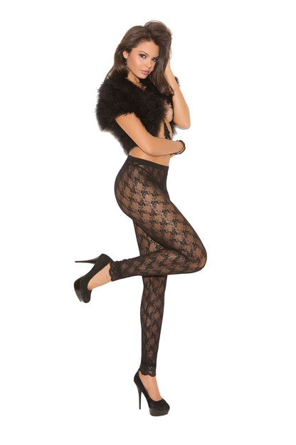 Lace Leggings One Size Black Elegant Moments Women - Lingerie - Hosiery