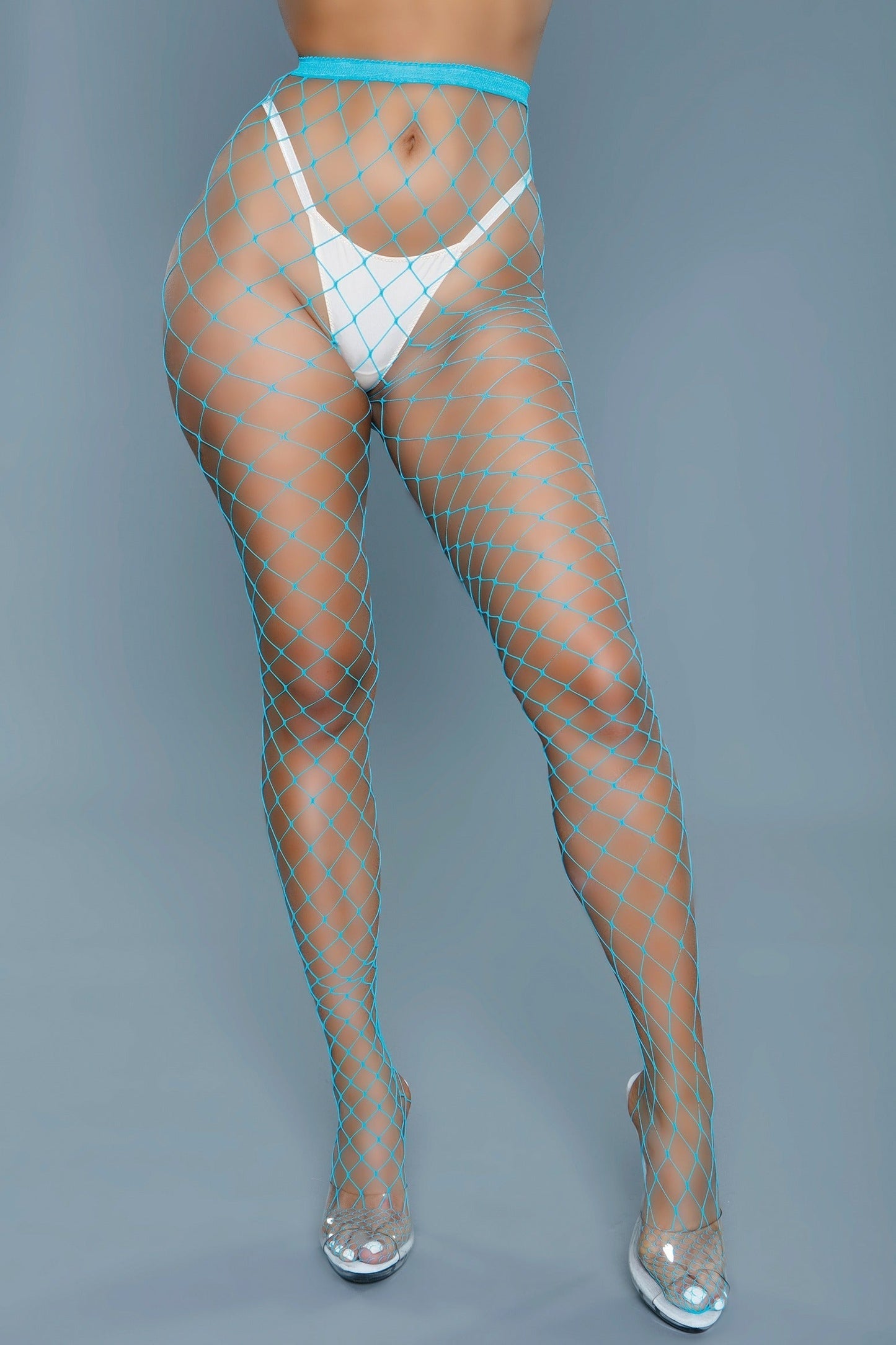 Dive into the timeless allure of fishnets, a versatile addition to any fashion-forward wardrobe. Fishnets offer endless styling possibilities, whether you want to add an edgy touch to your everyday look or aim for high-impact glamour for a night out. Elastic high-waist Wide fishnet pattern from toe to waist Follow care instructions. Thong not included.