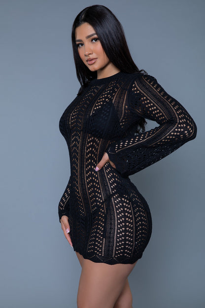 2409 Kinsley Crochet Mini Dress Be Wicked Women - Swim - Cover-Ups