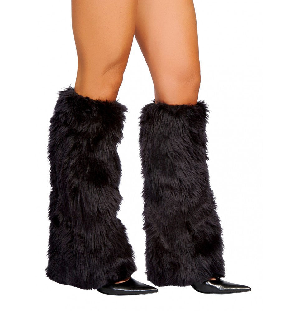 Fur Boot Covers Black O S Roma Confidential Costume Women - Costumes