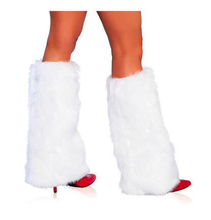 Fur Boot Covers White O S Roma Confidential Costume Women - Costumes