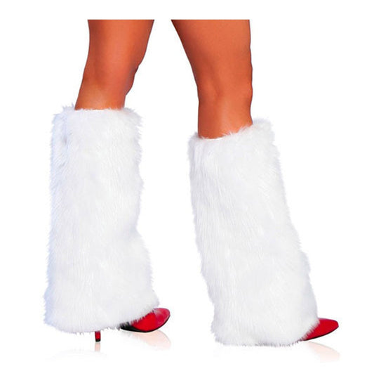 Fur Boot Covers White O S Roma Confidential Costume Women - Costumes