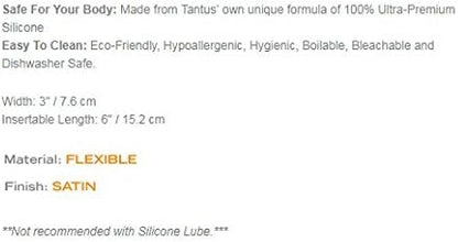 Tantus Sex/Adult Toys Plunge Paddle w/Dildo - 100% Utra-Premium Flexible Silicone BDSM, Sex Play, Foreplay for Couples, Cosplay, Costume Party - Satin, Black Tantus Toys - Fetish