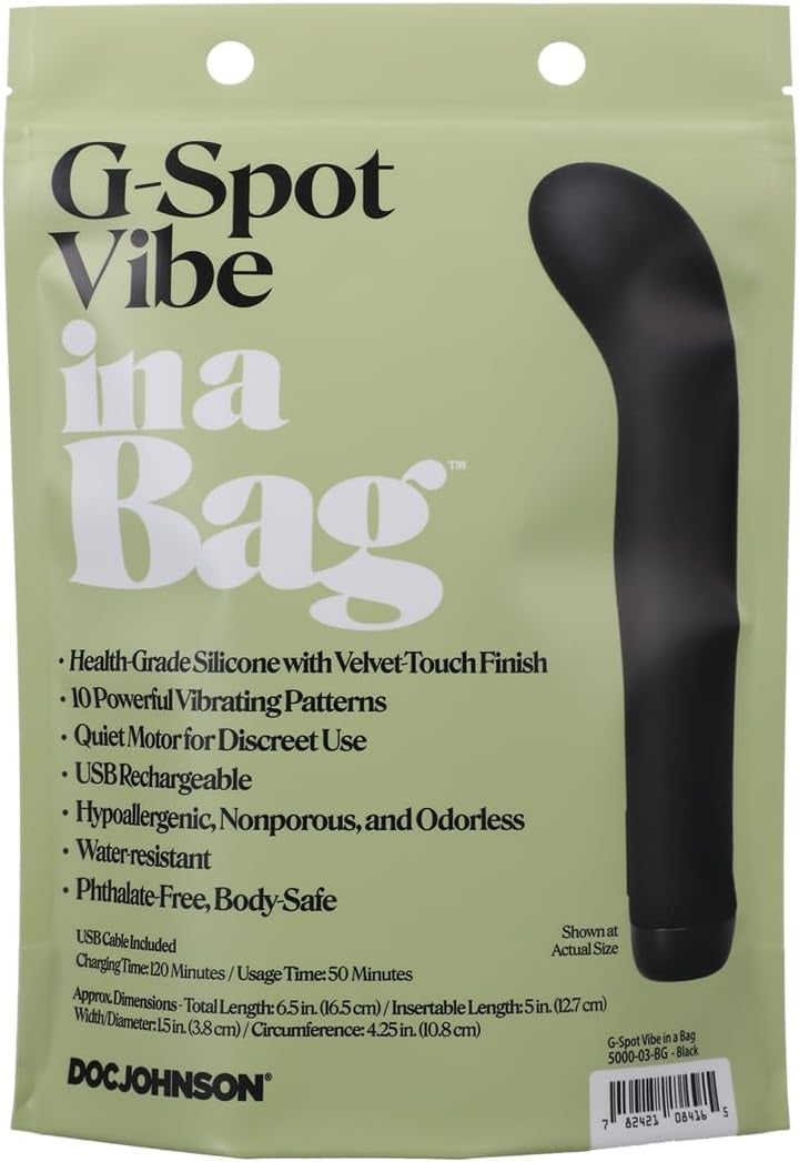 In A Bag Gspot Vibrator Black Doc Johnson Toys - Vibrators