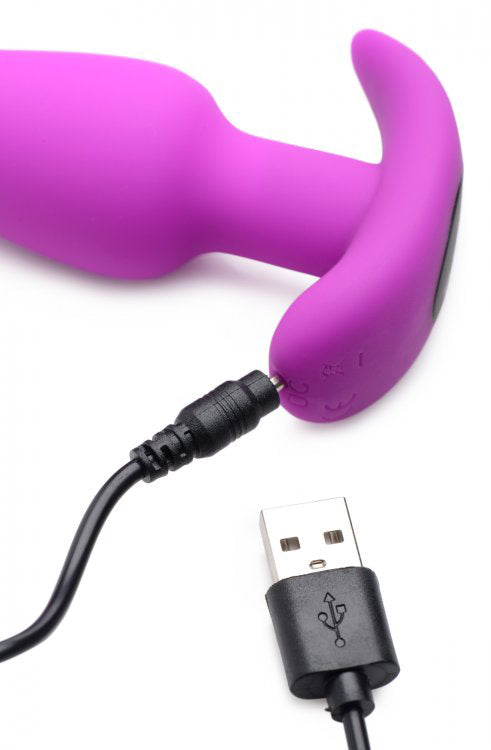 21x Silicone Butt Plug With Remote - Purple Default Title XR Brands Toys - Anal Toys
