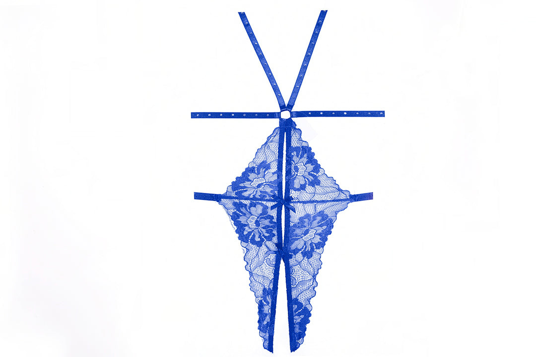 Allure Lace Open Teddy Blue Allure Lingerie Women - Lingerie - Shapewear & Bodysuits