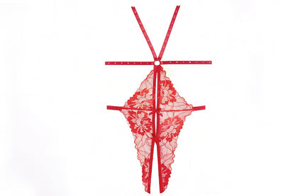 Allure Lace Open Teddy Red Allure Lingerie Women - Lingerie - Shapewear & Bodysuits