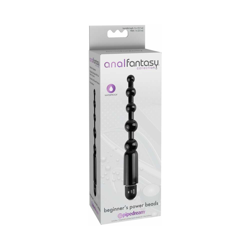 Anal Fantasy Collection Vibrating Beginner''s Power Beads Black