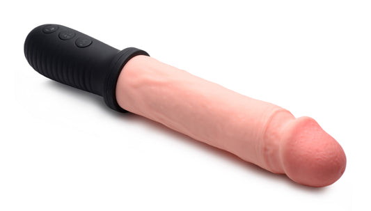 8x Auto Pounder Vibrating and Thrusting Dildo With Handle - Flesh Default Title XR Brands Toys - Dildos