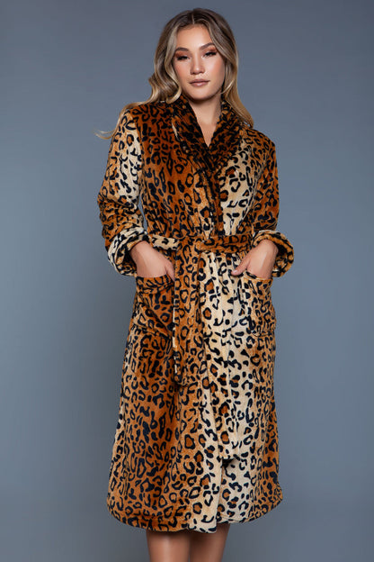 2071 Leopard Robe Leopard S M Be Wicked Women - Sleepwear - Robes