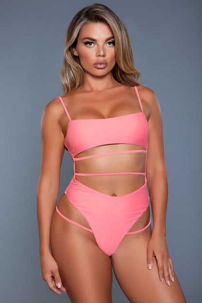 2126 Venetia Swimsuit Peach Be Wicked Women - Swim - 1-PC