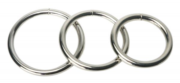 Trine Steel Cock Ring Collection 3 Piece Default Title Master Series Toys - Cockrings