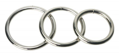 Trine Steel Cock Ring Collection 3 Piece Default Title Master Series Toys - Cockrings