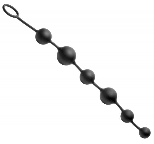 Serpent 6 Silicone Beads Of Pleasure Black Default Title Master Series Toys - Anal Toys