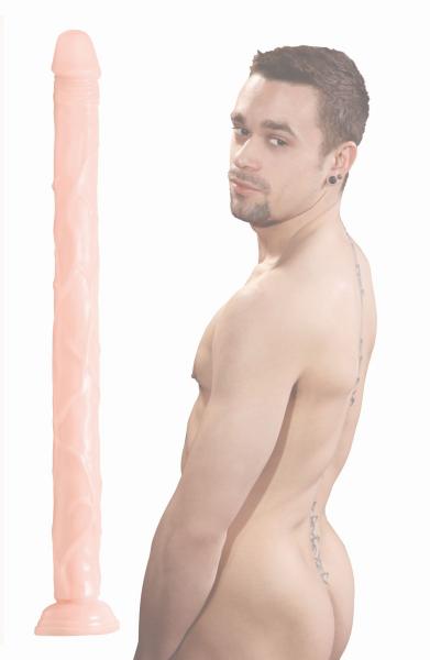 Raging Cockstars Long Dong Leo 18 Inch Dildo Beige Default Title Raging Cockstars Toys - Dildos