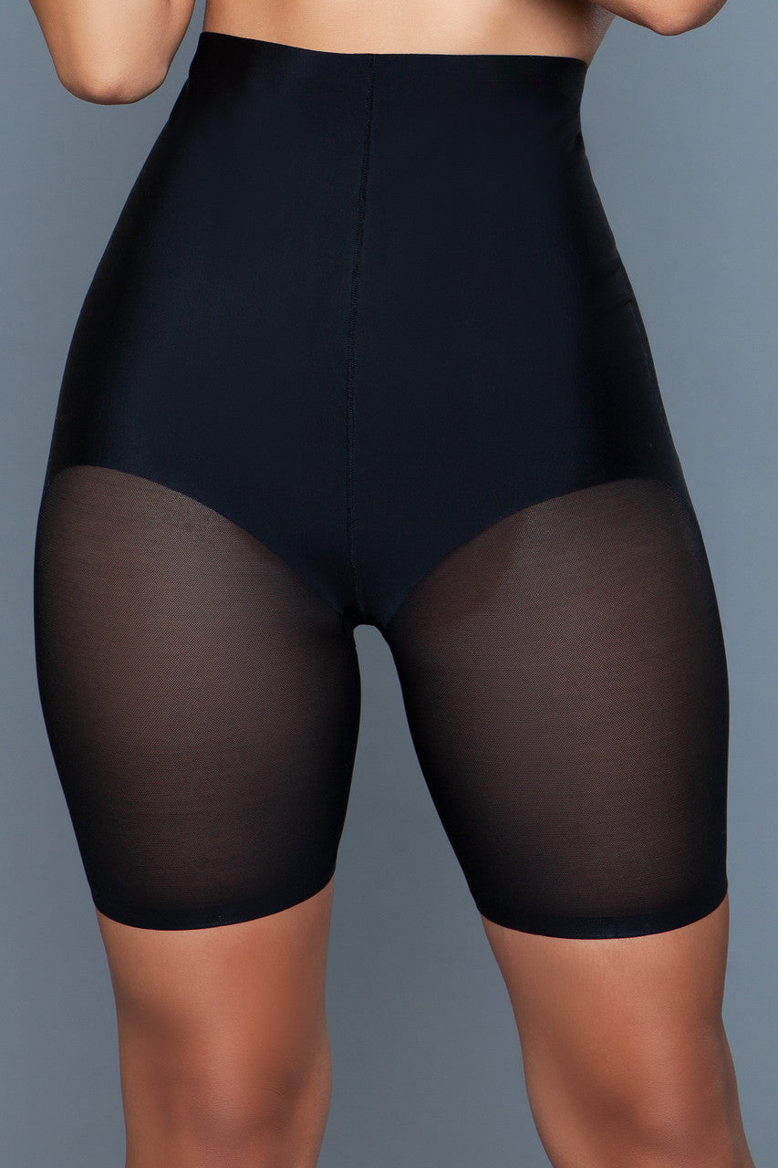 Discover the ultimate blend of contouring comfort and breathability. Designed for those who seek a sculpted silhouette without sacrificing comfort, these shorts are your go-to solution for seamless shaping and all-day wearability. High waist Tummy control Seamless Thigh length Sheer panels provide comfort Machine washable. Do not bleach/iron/dry clean.