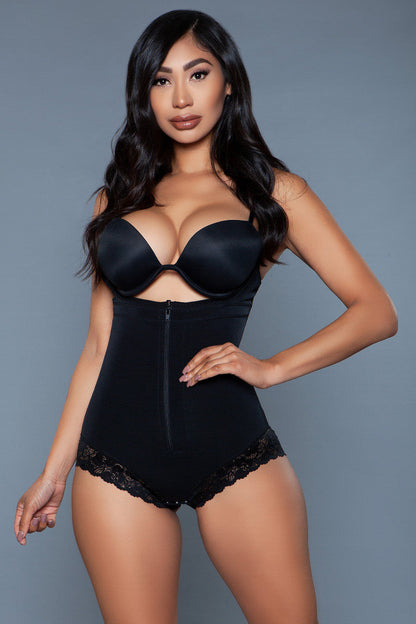 2175 Tummy Control Bodysuit Black S M Be Wicked Women - Lingerie - Shapewear & Bodysuits
