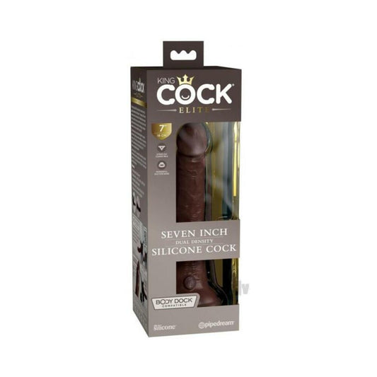 King Cock Elite Silicone Dual-density Cock 7 In. Brown Default Title Pipedream Products Toys - Dildos