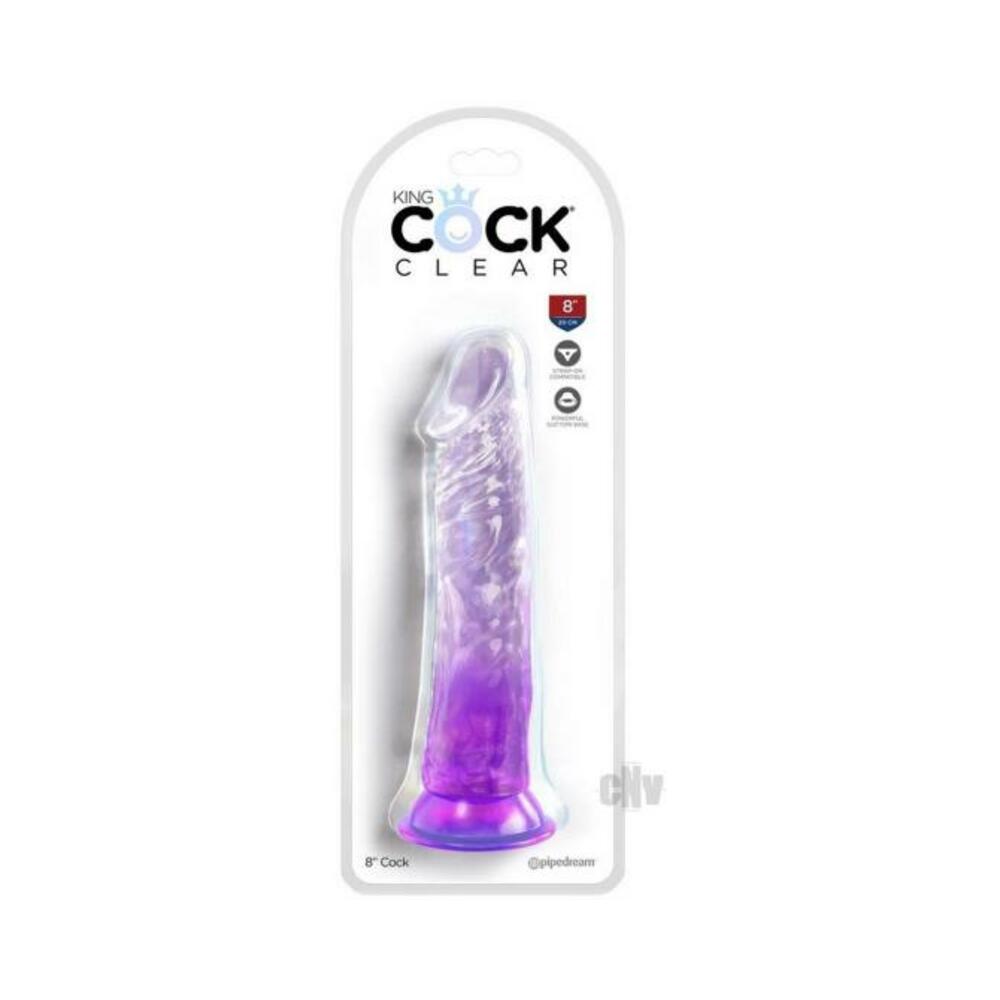 King Cock Clear 8in Purple Default Title King Cock Toys - Dildos