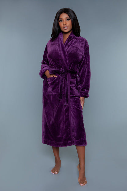2260 Helena Plush Robe Purple Be Wicked Women - Robes