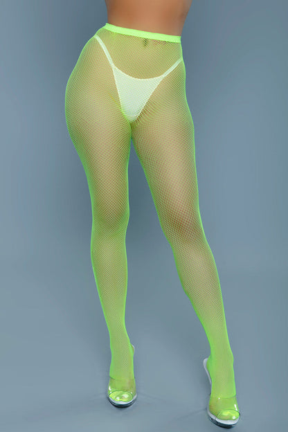 2302 Up All Night Pantyhose Neon Green Be Wicked Women - Lingerie – Hosiery - Pantyhose
