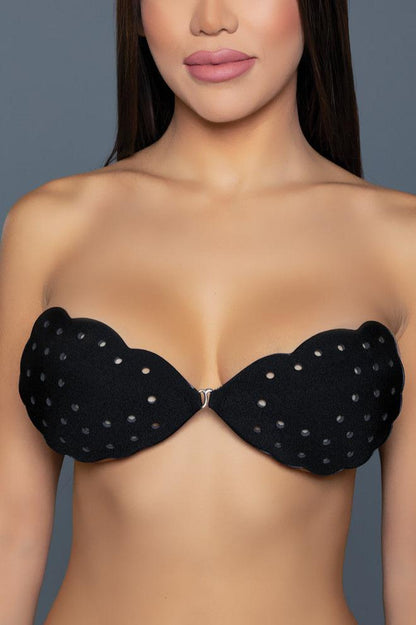 2309 Scalloped Edge Bra Adhesive Black A Be Wicked Women - Lingerie - Bra Adhesive & Pasties