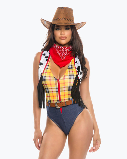 4pc Western Story Playmate Multicolor Roma Confidential Costume Women - Costumes