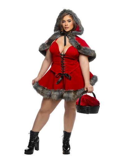 3pc Enchanted Forest Red Red Roma Confidential Costume Women - Costumes