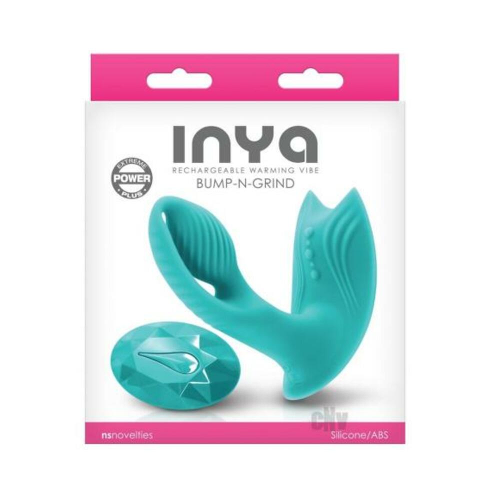 Inya Bump-n-grind Rechargeable Warming Dual Stimulator - Teal Default Title New Sensations - NS Novelties Toys - Vibrators