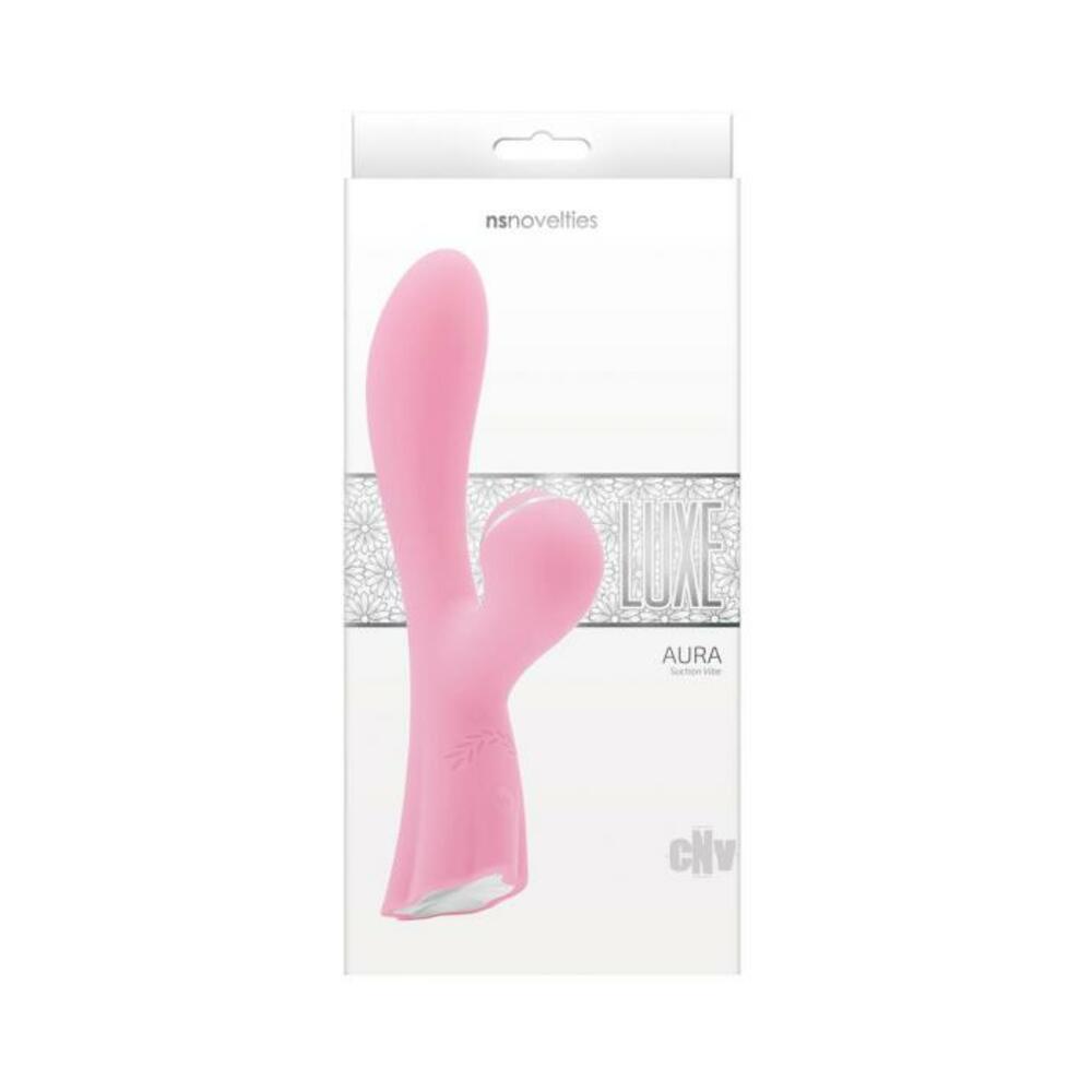 Luxe Aura Rechargeable Suction Dual Stimulator - Pink Default Title New Sensations - NS Novelties Toys - Vibrators