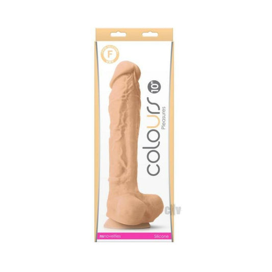 Colours Pleasures 10" Dildo - White Default Title New Sensations - NS Novelties Toys - Dildos