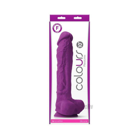 Colours Pleasures 10" Dildo - Purple Default Title New Sensations - NS Novelties Toys - Dildos