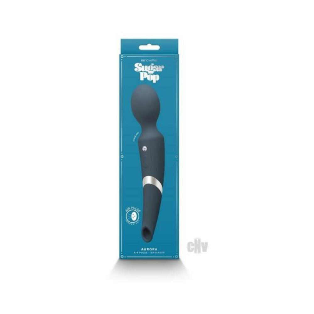 Sugar Pop Aurora Air Pulse And Wand Massager Blue Default Title New Sensations - NS Novelties Toys - Vibrators