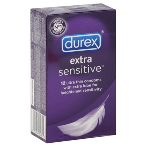 Durex Extra Sensitive Condoms Lubricated - 12 Pack New Item Number 30271 Default Title Paradise Marketing Sexual Wellness - Condoms