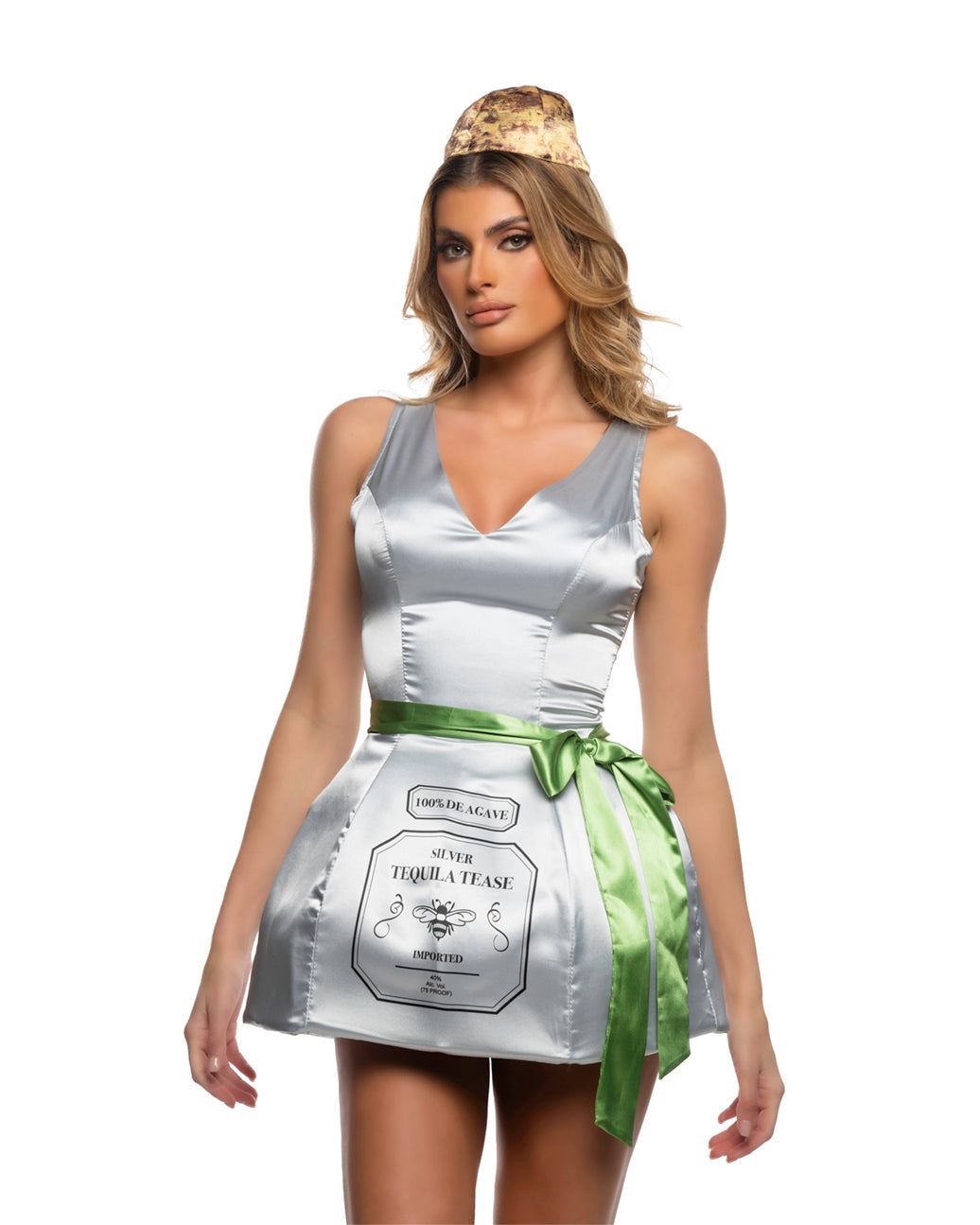 3pc Tequila Tease Silver Green Roma Confidential Costume Women - Costumes