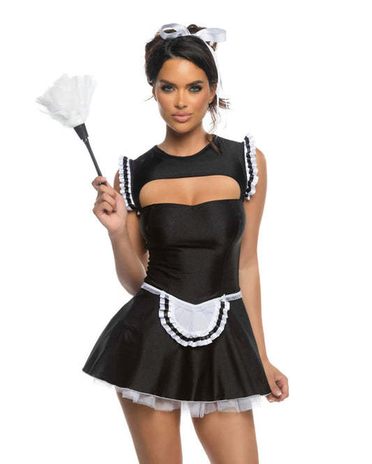 3pc Maison Mistress Black White Roma Confidential Costume Women - Costumes
